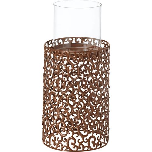 4897056395107 - unisex Bodenwindlicht in antikbraun Größe 43 cm + Ø20 cm Witt Weiden 75% Metall 25% Glas