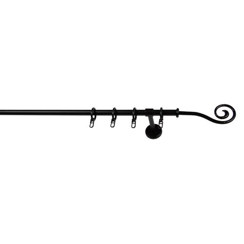 9002777314992 - Gardinenstange GARESA ESPERANCA Gardinenstangen Gr L 180 cm Ø 16 mm 1 läufig schwarz Kinder Gardinenstangen für Vorhanggarnitur verlängerbar Endknopf Spirale Eisen mit Ringe 9002777314992 - Gardinenstange GARESA ESPERANCA Gardinenstangen Gr L 180 cm Ø 16 mm 1 läufig schwarz Kinder Gardinenstangen für Vorhanggarnitur verlängerbar Endknopf Spirale Eisen mit Ringe