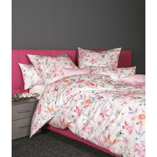 4065334135480 - Bettwäsche JANINE Mako-Satin45096 01 * 155X22080x80 Gr B L 155 cm x 220 cm (1 St) B L 80 cm x 80 cm (1 St) Mako-Satin rosa (korallrosa) mit Reissverschluss