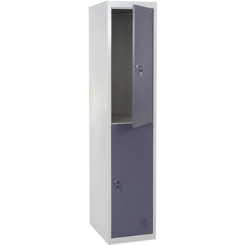 4057651181257 - - Schließfach Lincoln T853 Schließfachschrank Wertfachschrank Spind Metall 185x38x45cm dunkelgrau