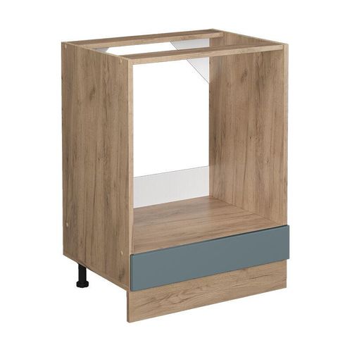 4066731344185 - Herdschrank Küchenschrank R-Line Solid Eiche Blau Grau 60 cm modern