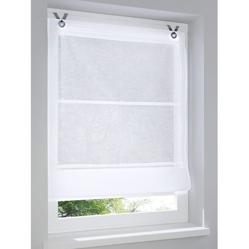 4016478066505 - Raffrollo HEINE HOME Raffrollos Gr 140 cm Ösen 120 cm weiß Raffrollos halbtransparent 4016478066505 - Raffrollo HEINE HOME Raffrollos Gr 140 cm Ösen 120 cm weiß Raffrollos halbtransparent