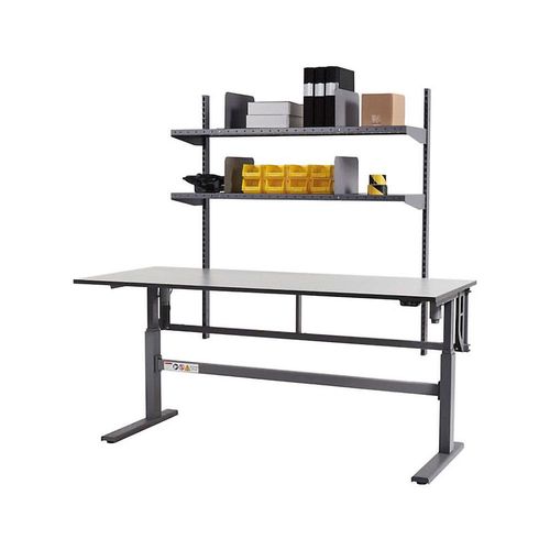 4061753274588 - eurokraft pro Arbeitstisch elektrisch höhenverstellbar mit 2 Etagenböden Breite 1600 mm 4061753274588 - eurokraft pro Arbeitstisch elektrisch höhenverstellbar mit 2 Etagenböden Breite 1600 mm