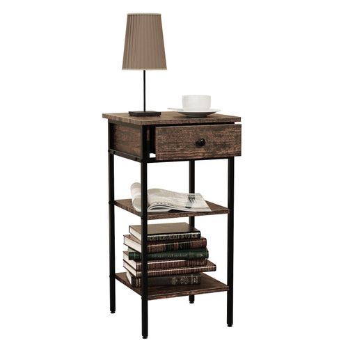4051814440441 - Holz Metall Beistelltisch Couchtisch Sofatisch Wohnzimmertisch Kaffeetisch Aulari L