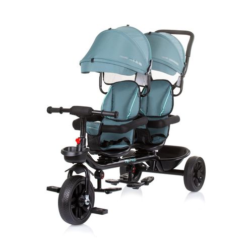 3800931055691 - Dreirad Tricycle Hip Hop zwei Kinder bis 40 kg Sitze 360° drehbar türkis 3800931055691 - Dreirad Tricycle Hip Hop zwei Kinder bis 40 kg Sitze 360° drehbar türkis