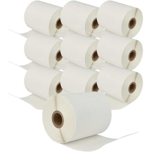 4069099524244 - vhbw 10x Etiketten-Rolle 102mm x 50mm (836 Etiketten) Ersatz für Brother RD-S03E1 für Etiketten-Drucker