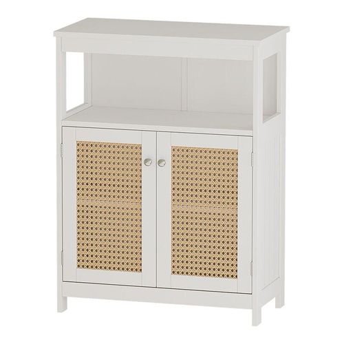 4066731336784 - Sideboard Rosario 60 x 80 cm Weiß mit 2 Türen und Ablage Badezimmer modern