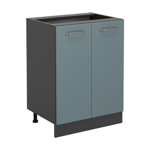 4066731392100 - Küchenunterschrank R-Line Blau-Grau 60 cm  AP Eiche Vicco