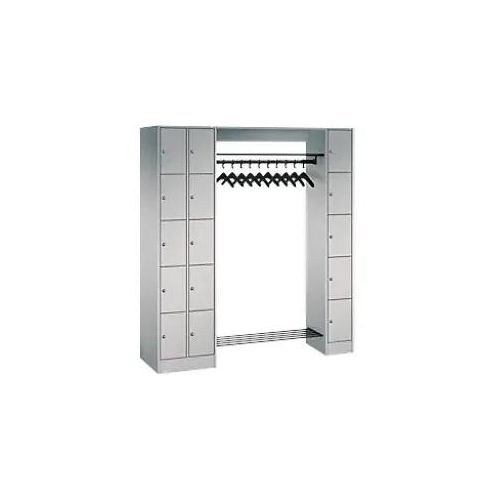 4025314615791 - S 8070 Evolo Metall Schließfach 15 Türen Zylinderschloss 2100 x 480 x 1950 mm Weiß 80730--00 S10030