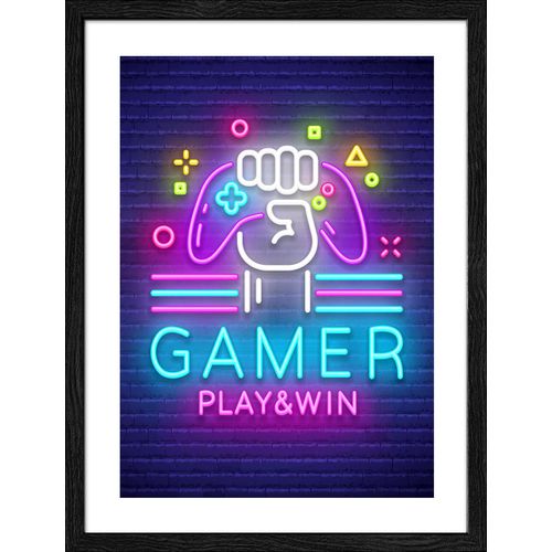 4019449516665 - Gerahmtes Bild GAMER (BHT 3250x4250x2 cm)