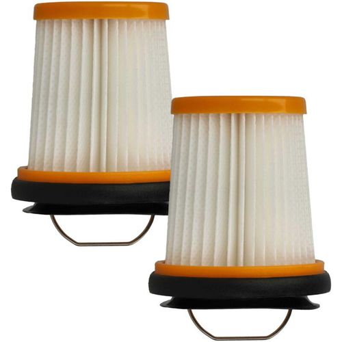 4069099523957 - Vhbw - 2x Staubsaugerfilter kompatibel mit Shark WV251 WV250 WV221 WV220 Staubsauger - HEPA-Filter Orange Schwarz Weiß