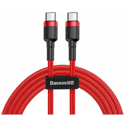 6953156285224 - Cafule Cable durabel Kabel mit Nylon geflochtenes Ladekabel usb-c pd   usb-c pd PD20 60W 20V 3A QC30 2M rot (CATKLF-H09) - Baseus