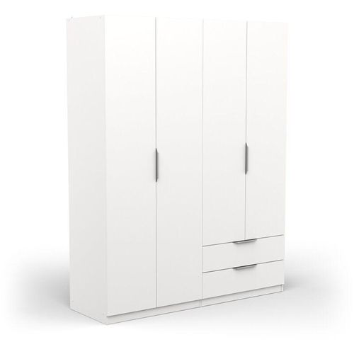 3397703913704 - - Kleiderschrank mit 4 Türen und 2 Schubladen Ghost - L1573 cm