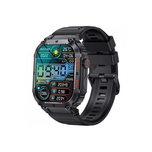 5706751069994 - Smartwatch Damen & Herren - Android & iOS - Volle Belfunktion - 100 Sportmodi - Sportuhr - Herzfrequenzmesser - Blutdruckmesser - Schrittzähler - Sättigungsmesser - Schlafüberwachung - Social Media Aktivität - SWC191- Schwarz