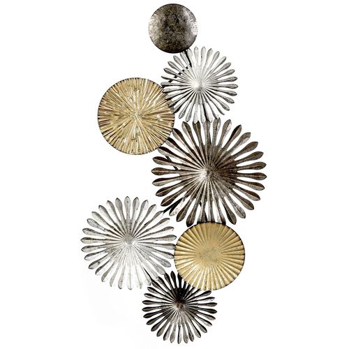4001250748649 - Wanddekoobjekt CASABLANCA BY GILDE Wandrelief Rustic Wanddekoobjekte Gr B H T 45 cm x 88 cm x 7 cm bunt (grau silberfarben schwarz) Wanddekoration modern Metall