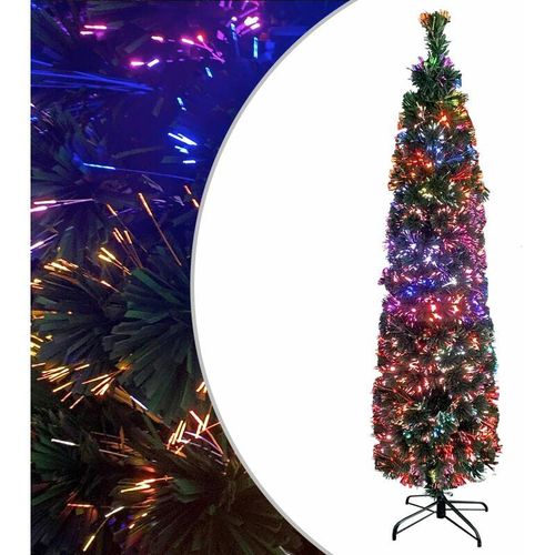 8720286361788 - Vidaxl - Künstlicher Weihnachtsbaum Schlank mit Ständer 210 cm Glasfaser Grün