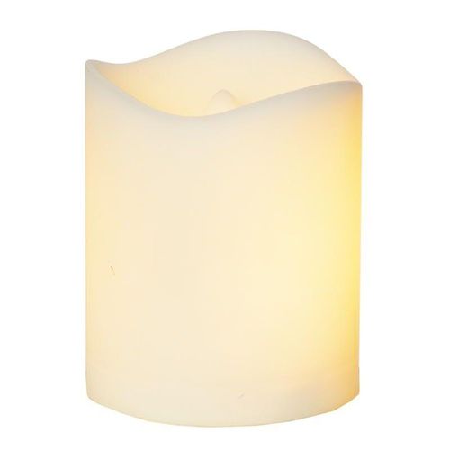 7391482040916 - Kerze Flame Candle Grablicht Weiß Außenbereich led Timer Gelb Flackern 7 cm - Star Trading