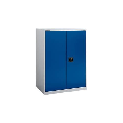 4051273634627 - Flügeltürenschrank Select MS-i 12408 Stahlblech B 800 x T 400 x H 1215 mm 3 OH Weißaluminium Enzianblau bis 150 kg
