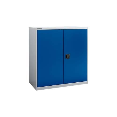 4051273635136 - Flügeltürenschrank Select MS-i 12409 Stahlblech B 950 x T 400 x H 1215 mm 3 OH Weißaluminium Enzianblau bis 150 kg