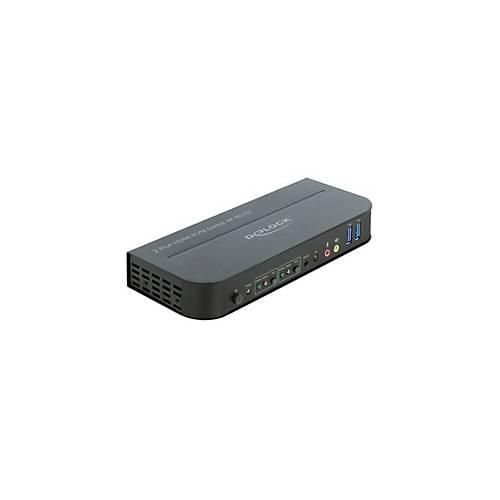 4043619114818 - HDMI KVM Switch 4K 60 Hz with USB 30 and Audio - KVM- Audio- USB-Switch - 2 Anschlüsse