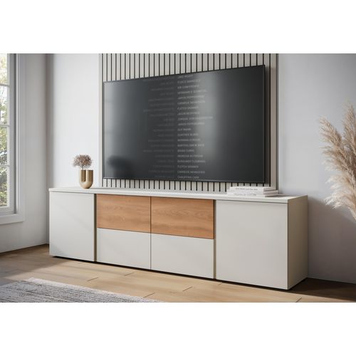 5900355212972 - Lowboard INOSIGN HAMM Sideboards Gr B H T 201 cm x 56 cm x 40 cm 4 beige (cashmere karamelleiche) Breite ca 201cm