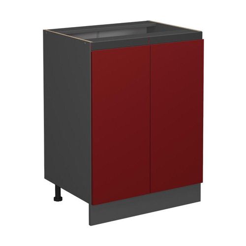 4066731397327 - Küchenunterschrank R-Line Rot 60 cm  ap Eiche Vicco