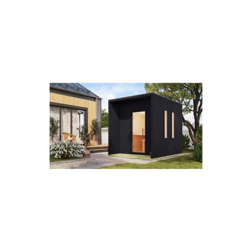 4010090012094 - Karibu 73 mm Saunahaus Lejana inkl Saunaofen mit eingebauter Steuerung 9 kW naturbelassen oder schwarz 4010090012094 - Karibu 73 mm Saunahaus Lejana inkl Saunaofen mit eingebauter Steuerung 9 kW naturbelassen oder schwarz