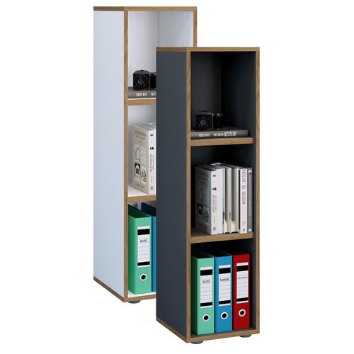 4051814443909 - Aktenregal Holzregal stehend platzsparender Aktenschrank Maße ca H 110 x B 30 x T 33 cm Elegantes Regal Büroregal ¿ Salia 3fach B 30 cm Gr 30 grau (anthrazit) B30cm H110cm T33cm Holzwerkstoff Holz Spanplatte Regale 4051814443909 - Aktenregal Holzregal stehend platzsparender Aktenschrank Maße ca H 110 x B 30 x T 33 cm Elegantes Regal Büroregal ¿ Salia 3fach B 30 cm Gr 30 grau (anthrazit) B30cm H110cm T33cm Holzwerkstoff Holz Spanplatte Regale