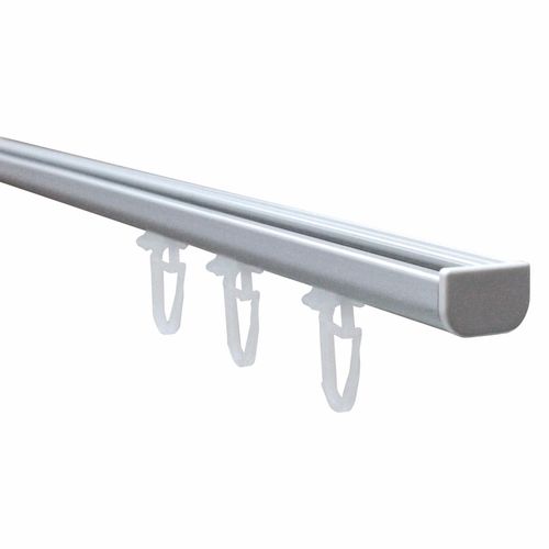 4015161050081 - Vorhangschiene Avana Gardinenstangen Gr L 120 cm 1 läufig silberfarben Gardinenschienen Gardinenstangen