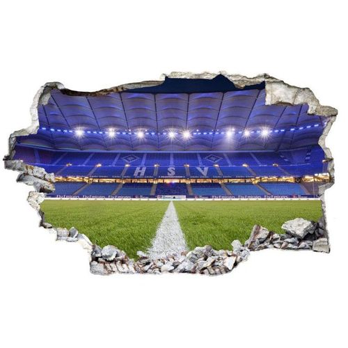 4063129106110 - Wandtattoo WALL-ART 3D Fußball HSV Arena 03 Wandtattoos Gr B H T 120 cm x 73 cm x 01 cm bunt (mehrfarbig) Wandtattoos Wandsticker selbstklebend entfernbar