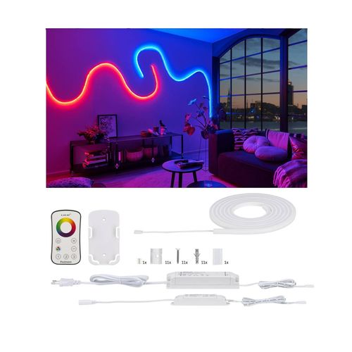 4000870709665 - LED-Streifen PAULMANN MaxLED Flow RGB Basic Set 3m Lichterketten Gr x Gesamtlänge 3 m weiß LED Stripe Stripes Streifen Lichterketten