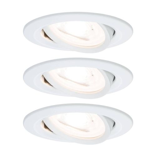 4000870934678 - LED Einbauleuchte 3-Step-Dim Nova Basisset schwenkbar rund 84mm 50° GU10 3x65W 3x460lm 230V dimmbar 2700K Weiß matt