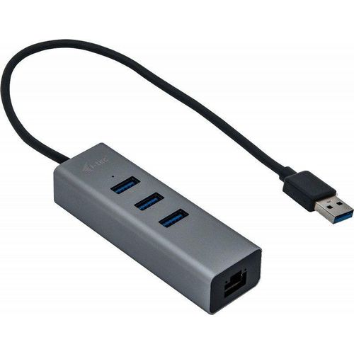 8595611701856 - Itec - i-tec usb-a hub 3 port usb 30 + Gigabit Ethernet Adapter Metall (U3METALG3HUB)