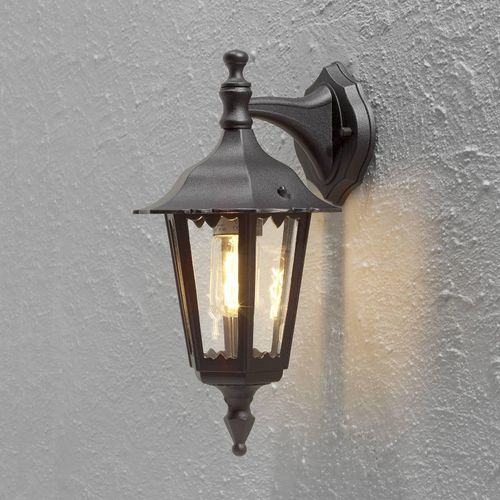 7318307231755 - Konstsmide Lighting - Konstsmide Firenze Outdoor Classic Lantern Down Light Mattschwarz IP43