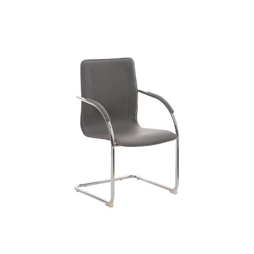 4251152698300 - Freischwinger Melina V2 Mit Kunstlederbezug I Konferenzstuhl Mit Armlehne I Bürostuhl Mit Metallgestell In Chrom-Optik Und Bodenschonern