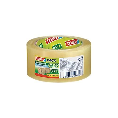 4063565113369 - tesa® Packband Bio & Strong robust reißfest lösungsmittelfrei Naturkautschuk 1 Rolle mit L 66 m x B 50 mm transparent