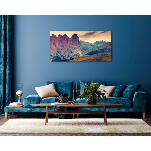 4047809882594 - Acrylglasbild QUEENCE Eiron Bilder Gr B H 70 cm x 50 cm Acrylglasbild Landschaft Querformat 1 St braun (braun gelb) Acrylglasbilder