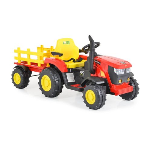 3801005000463 - Kinder Elektrotraktor Rancher mit Anhänger Hupe Licht MP3 Fernbedienung rot 3801005000463 - Kinder Elektrotraktor Rancher mit Anhänger Hupe Licht MP3 Fernbedienung rot