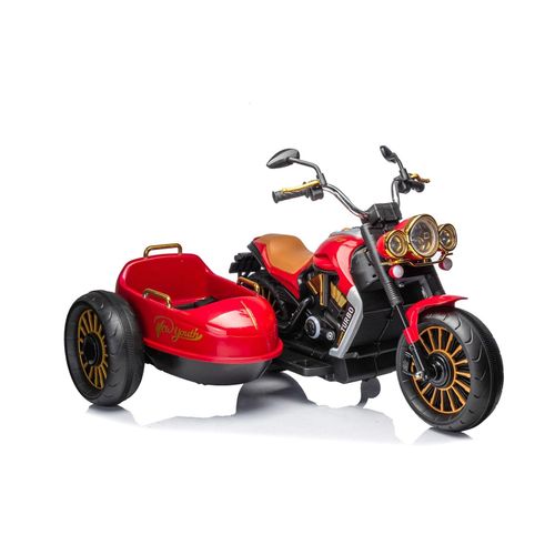 3800931055646 - Kinder Elektromotorrad DUO TRON Beiwagen Musikfunktion für 2 Kinder rot 3800931055646 - Kinder Elektromotorrad DUO TRON Beiwagen Musikfunktion für 2 Kinder rot