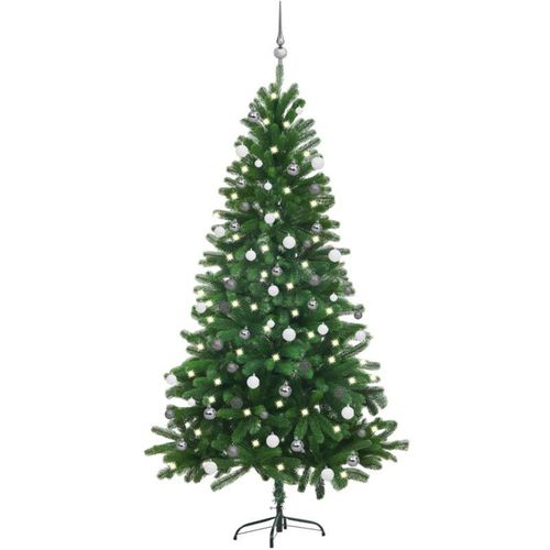 8720286498149 - Vidaxl - Künstlicher Weihnachtsbaum mit Beleuchtung & Kugeln 180 cm Grün Grün