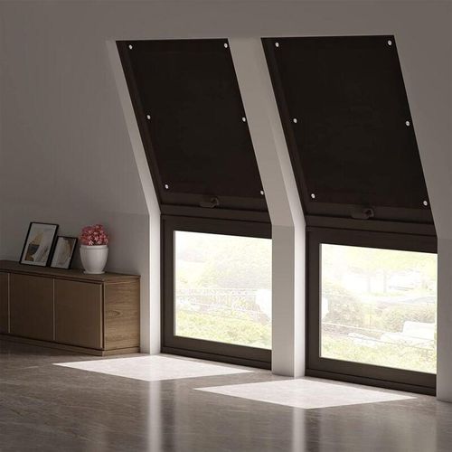 4063425139089 - Woltu - Thermo Dachfenster Rollo ohne Bohren Sonnenschutz Verdunkelungsrollo mit Saugnäpfen Thermorollo Hitzeschutz für Dachfenster 96x115cm Schwarz