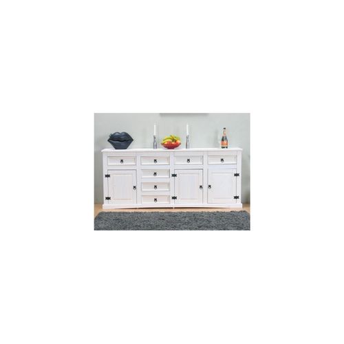 4250781440656 - Sideboard New Mexiko Holz Anrichte Buffet Schubladen Kommode Schrank weiß 4250781440656 - Sideboard New Mexiko Holz Anrichte Buffet Schubladen Kommode Schrank weiß