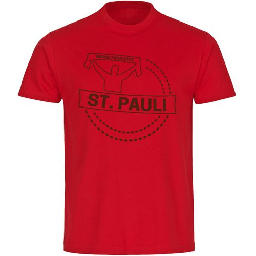 4068859195663 - multifanshop Kinder T-Shirt - St Pauli - Meine Fankurve - Druck braun - Kind