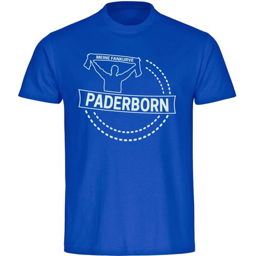 4068859056285 - multifanshop Herren T-Shirt - Paderborn - Meine Fankurve - Druck weiß - Männer