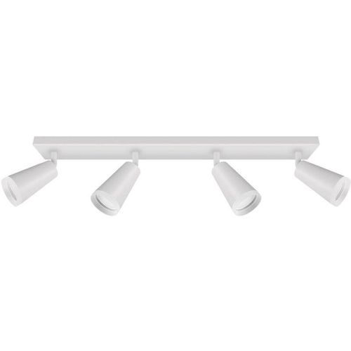 4255596689184 - Licht-erlebnisse - Deckenstrahler Aluminium verstellbar Weiß GU10 4-flammig länglich Spot Lampe Decke - Weiß