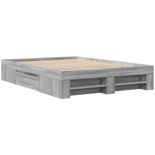 8721102855221 - Bettgestell Grau Sonoma 120x190 cm Holzwerkstoff Vidaxl Grau