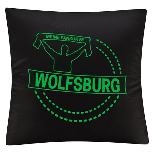4068859180331 - multifanshop Kissenbezug - Wolfsburg - Meine Fankurve - Druck grün - Kissen 4068859180331 - multifanshop Kissenbezug - Wolfsburg - Meine Fankurve - Druck grün - Kissen