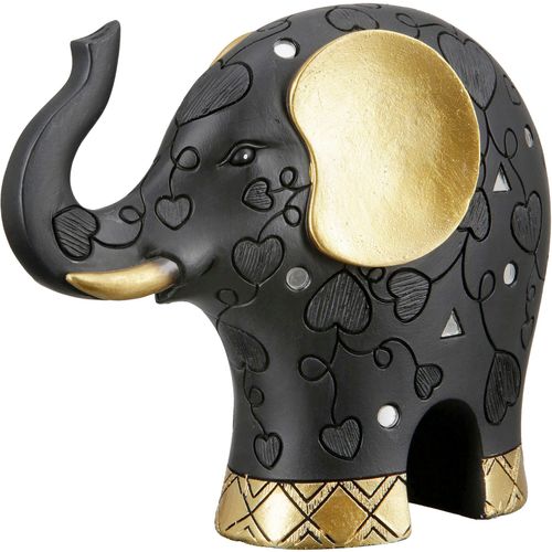4063387377611 - Tierfigur GILDE Elefant Ajok Dekofiguren Gr B H T 7 cm x 20 cm x 23 cm schwarz Tierfiguren