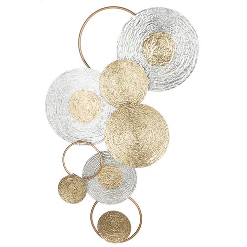 4063387842553 - Wanddekoobjekt CASABLANCA BY GILDE Wandrelief Dieci Wanddekoobjekte Gr B H T 32 cm x 68 cm x 30 cm goldfarben Wanddekoration