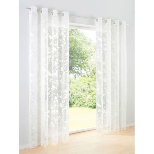 6933897906558 - Gardine Gardinen Gr 225 cm Multifunktionsband 140 cm weiß (offwhite) Transparente Gardinen